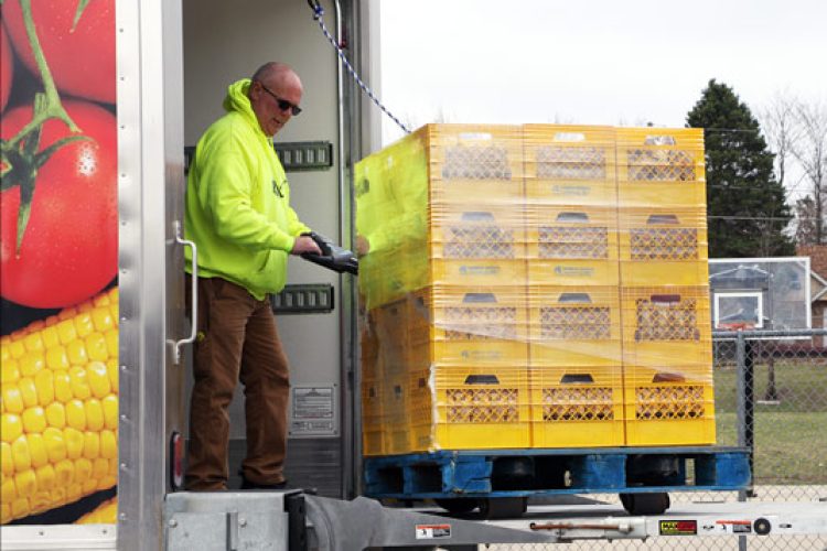 FBOI employee unloading food truck